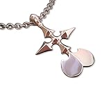 Kingdom Heart Nobody Roxa Cross 925 sterling silver Necklace Pendant Jewelry Keychain Amulet Cosplay (Nobody Silver)