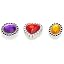Gem And Diamond Cluster 3-Pack