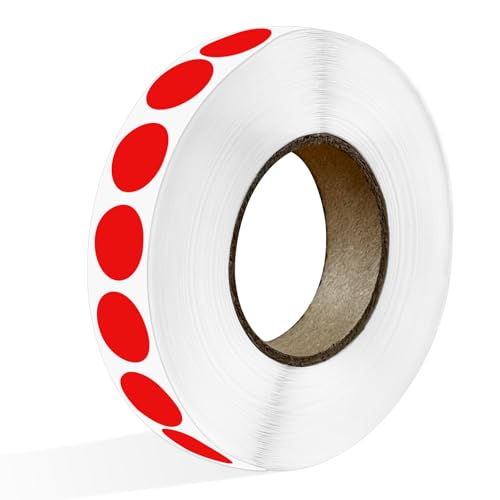 Ouzoustate 2000 PCS 1/2' Red Dot Stickers Round Circle Colored Coding Labels Dot Stickers for...