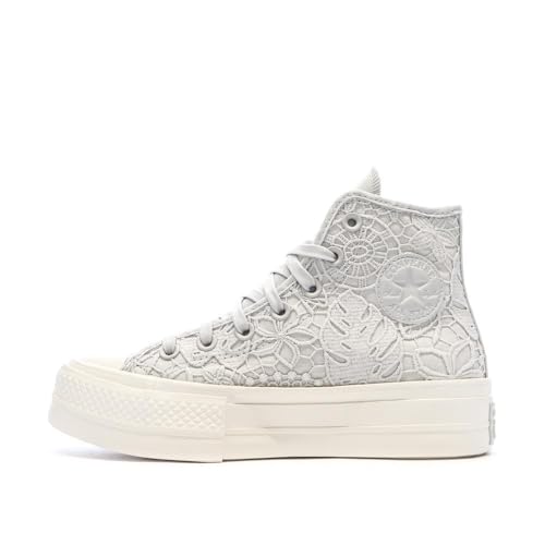 Converse Baskets Grises Dentelle Femme Chuck Taylor All Star Lift