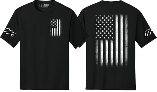 Men's Premium Soft Ringspun USA Flag Retro Lightweight T-Shirt