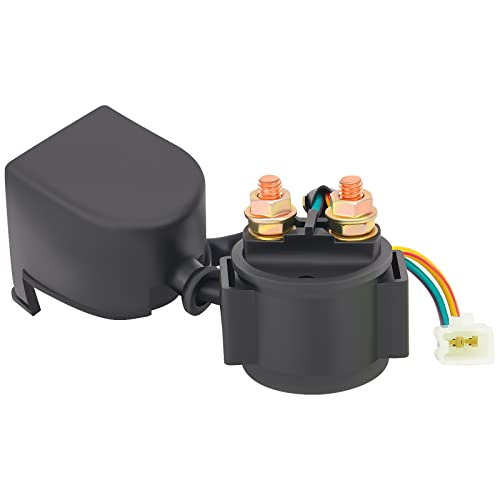 OuYi Relais de solénoïde de démarreur compatible avec 4-Stroke GY6 Engine 50cc 150cc 200cc 250cc ATV Dirt Bikes Scooters Go Kart Dne Buggys Quad 4 Wheelers Pit Bike Moped Roketa SSR Taotao Sunl Cover