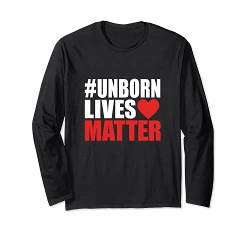 #UnbornLivesMatter Bambini Vite Materia Pro-Life Maglia a Manica