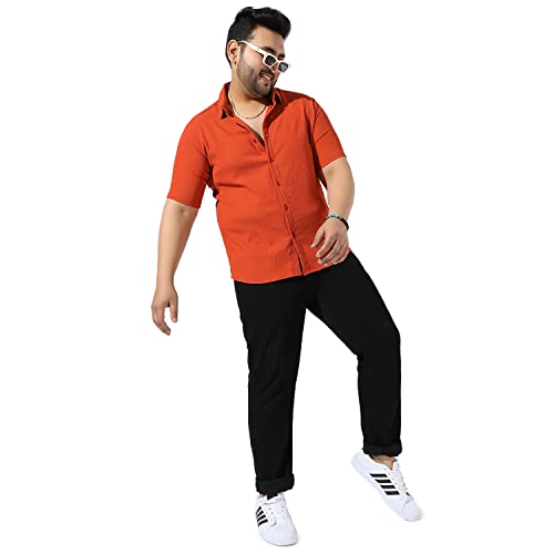 Image of Instafab Plus Men's Button Up Regular Fit Shirt for Casual Wear Modern Clothing Shirt Crafted with Regular Sleeve, Comfort Fit & High-Performance for Everyday Wear