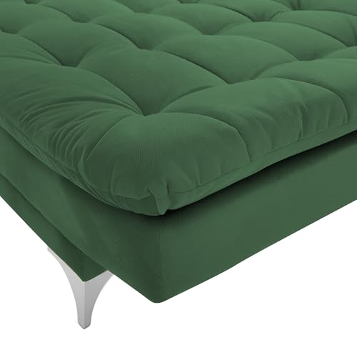 Image of Krancy 3-Seater Sofa Cum Bed for Living Room, Office & Home | Premium Fabric Sleeper Sofa Set with 1 Year Warranty | Comfortable Sofa for Guests, Lounge & Small Spaces | Green