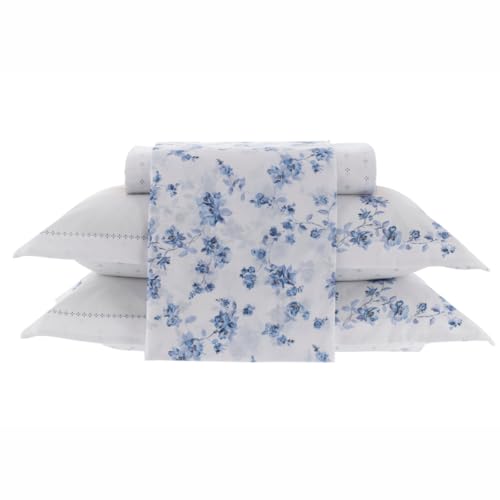 Jogo De Cama Queen Kacyumara Algodão Egípcio 200 Fios 4pçs (Azuri)