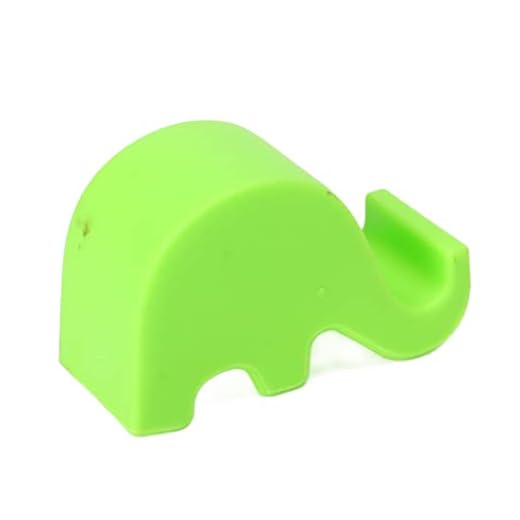 Animal Desk Phone Stand, Plastic Elephant Phone Stand for Smartphone, Cute Elephant Cell Phone Holder for Desk Home Office Birthday Gift (Green)