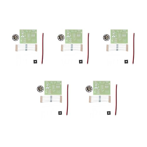 NGCG 5Pieces NE555 Oscillator Buzzer Electronic DIY Tone Generator Kit 8R 0.25W Speaker, Light Green