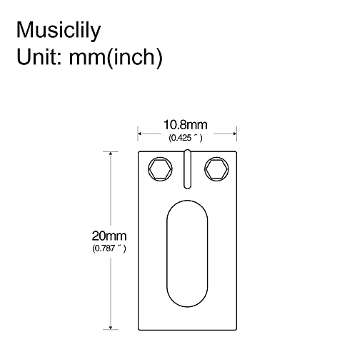 Musiclily Pro 10.8mm Modern Style Saddles for Import Strat Tele Style Electric Guitar Wilkinson M Series Bridge, Gold (Set of 2) - Image 2