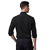 Enlision Mens Black Shirts Long Sleeve UK Wedding Shirts for Men England Plain Button Through Loose Fit for Casual Festival Party XXL #3