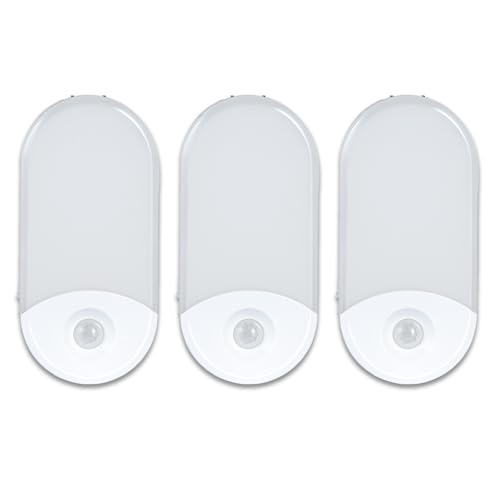 Camelion 4-in-1 Power Failure Night Light,Flashlight,Motion Sensing, 3-Pack