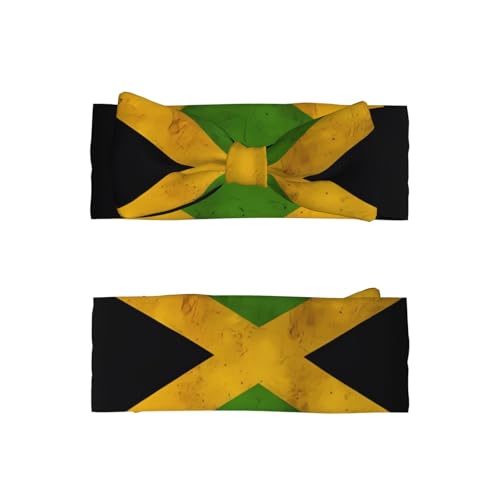 Old Jamaican Flag Printing Baby Bow Headband - Delicate Hair Accessories for Newborns, Infants, Toddlers - Skin-friendly Hairband2