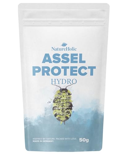 NatureHolic Assel HydroProtect - Kristalliner Wasserspeicher für Asselterrarien | Langzeit-Feuchtigkeitsversorgung | Ungiftige Bodenhilfe | Für EIN gleichmäßig feuchtes Substrat |50g