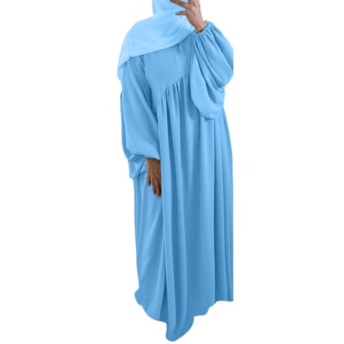 Abaya longue fluide pour le Ramadan et l'Aïd vêtement de prière confortable