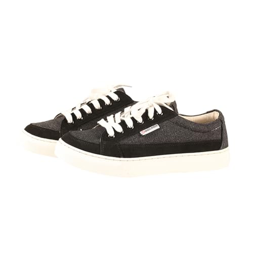 SHOELANDER Stylish Canvas Fashion Sneakers with Lace-up Design for Wide Feet3