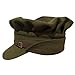 World War 2 British ATS Woman's Military Cap, Olive Green (US, Numeric, 7, Brown)