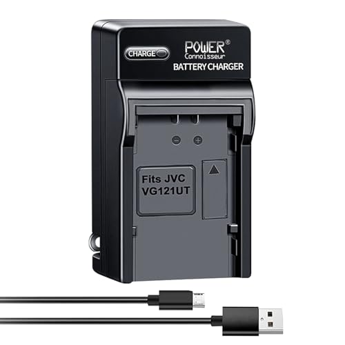 JVC�Ή� BN-VG114 VG138 VG107 VG108 VG121U �J�����p�o�b�e���[�[�d�� - 4.2V�A800mAh USB single charger:JVC BN-VG121�K�p 2026EM
