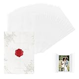 Luckwaii A5 Briefumschläge Pergamentpapier für Einladungen, 50 Stück Umschläge Durchscheinend Pergamentumhüllen 15x21cm Wedding Envelopes für Hochzeiteinladungen Geburtstag Babypartys Grußkartenhüllen