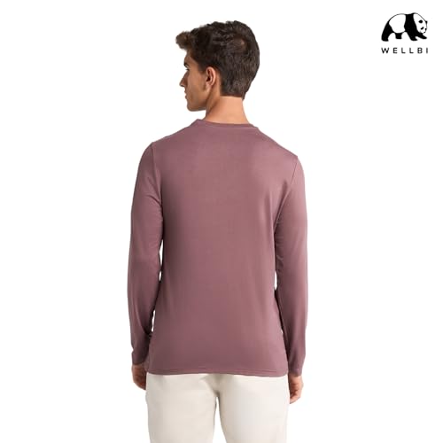 Image of Wellbi Full Sleeve T-Shirts for Men | Black | Breathable Eco-Friendly Bamboo Blend for All-Day Comfort | Ideal for Travel, Gym, or Casual Wear | Machine Washable