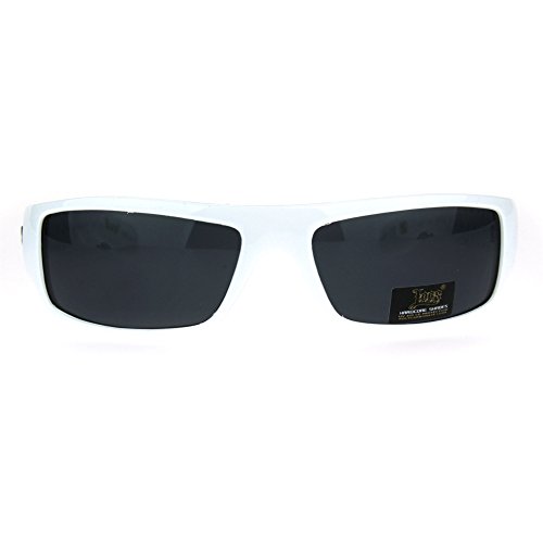 Locs White Gangster Cholo Narrow Rectangular Sunglasses2