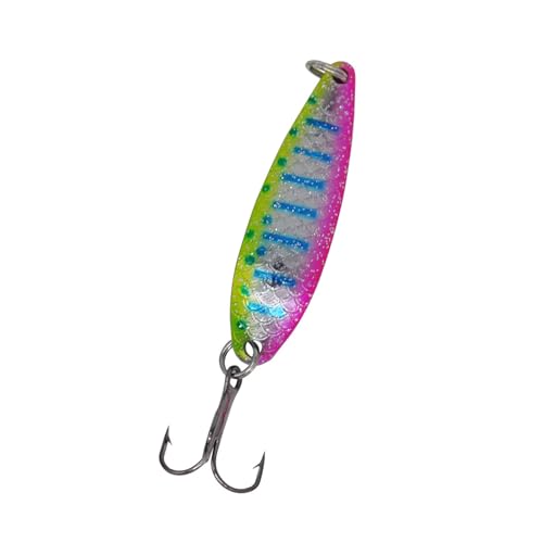 Qsvbeeqj Natación Pesca Cuchara Cebo Trillizos Set Curvo Duro Señuelos de Pesca Construcción Metal Lentejuelas Señuelos Lentejuelas
