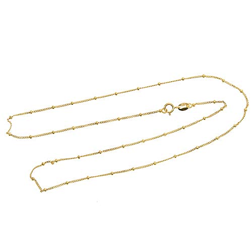 Argent Sterling 925 collier maille fine de 45cm réglable chic