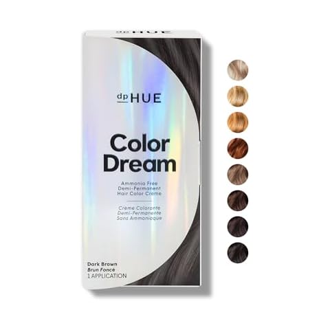 dpHUE Color Dream, Dark Brown - Ammonia-Free, Demi-Permanent Hair Color - Lasts 16 Washes - Boosts Shine - Cruelty Free, Paraben Free, Sulfate Free, Leaping Bunny Certified - 4 oz Cover
