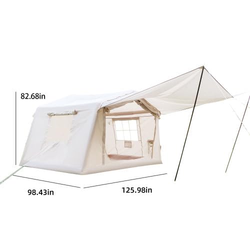 Carpa Inflable para Camping con Toldo, para 4-6 Personas miniatura 4