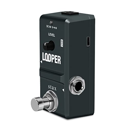 Image of Stax Mini Guitar Looper Pedal Loop Effect Pedal Unlimited Overdubs 10 Minutes of Looping, 1 /2 Time, and Reverse USB Port 3 Modes Mini Size True Bypass