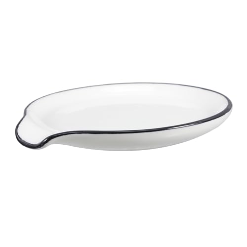 iplusmile Reposacucharas De Cerámica Reposacucharas De Cocina Reposacucharas De Encimera Reposacucharas De Cocina Reposacucharas De Cerámica Blanca