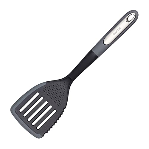 Chef Aid Multi-Function Slotted Turner with Silicone Edge for Scraping Serrated Edge for Slicing with Raised Sections for Stripping and Grinding Surface for Shreading Garlic and Ginger BPA Free - Image 4