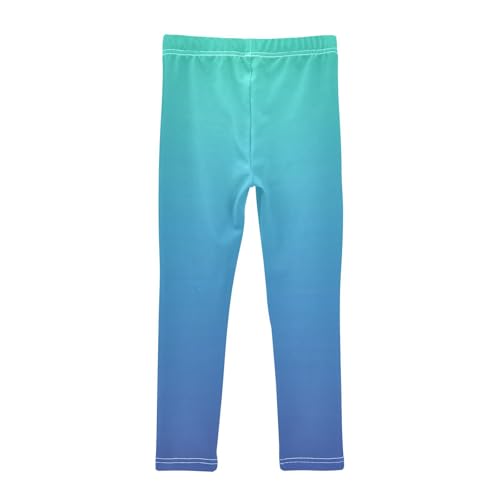 Boccsty Gradient Light Blue Green Girls Leggings Kids Yoga Pants Dance Active Tights 4T2