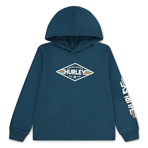 Hurley Boys' Long Sleeve Hooded Graphic T-Shirt