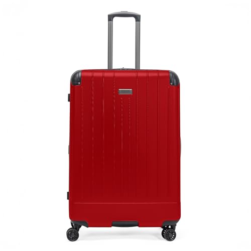 Flying Axis Collection Lightweight Hardside Expandable 8-Wheel Spinner Luggage Cherry Red 28-Inch Checked