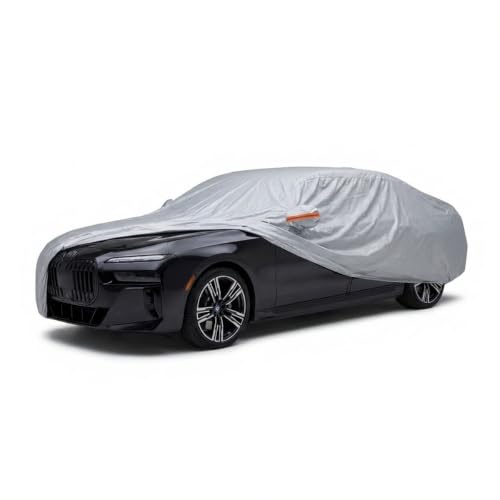 Image of myTVS 100% Waterproof Car Body Cover for BMW 7 Series - Custom-Fit, Double-Layer, UV & Dust Proof, Mirror Pockets & Elastic Clip Lock (CSK 10B)