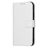 haoye cover per asus zenfone 9, custodia chiusura magnetica flip portafoglio case stile con supporto di stand/carte slot, protettiva custodia, bianca