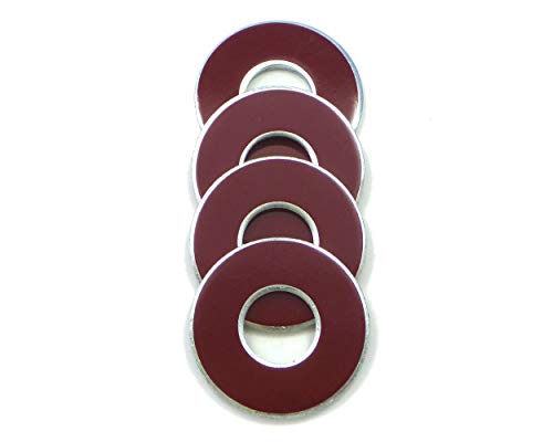Get Outside Games 4 VVashers - Washer Toss/Washer Game Washers (Maroon-Burgundy, 4 VVashers with Container)