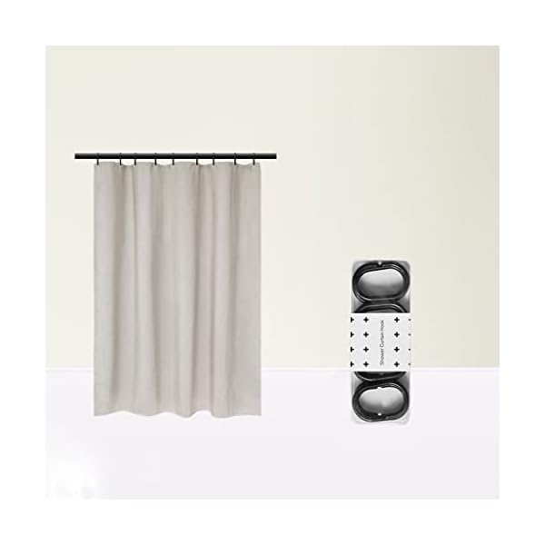 PACUM LUKEO Wasserdichter Duschvorhang, Badezimmer, Badewanne, Trennwand, Leinenstoff, Zuhause, großer Vorhang (Farbe: D, Größe: 180 cm x 220 cm) Vision