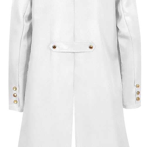 Men's Medieval Long Tailcoat Steampunk Vintage Tuxedo Jacket Gothic Dovetail Coat Frock Coat Uniform 6