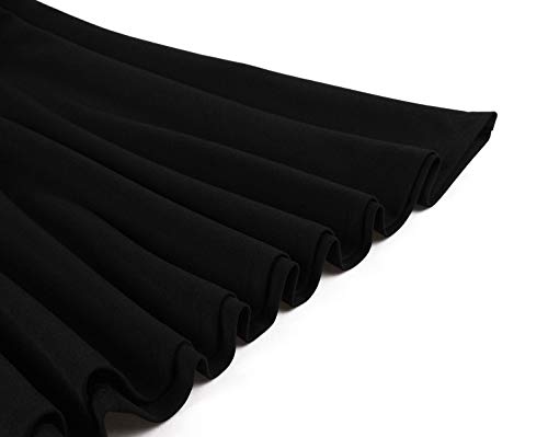 Image of 1950s Dresses for Women Vintage Rockabilly Retro Short Sleeve Tie Midi Dress Cocktail Party Evening Prom Gown