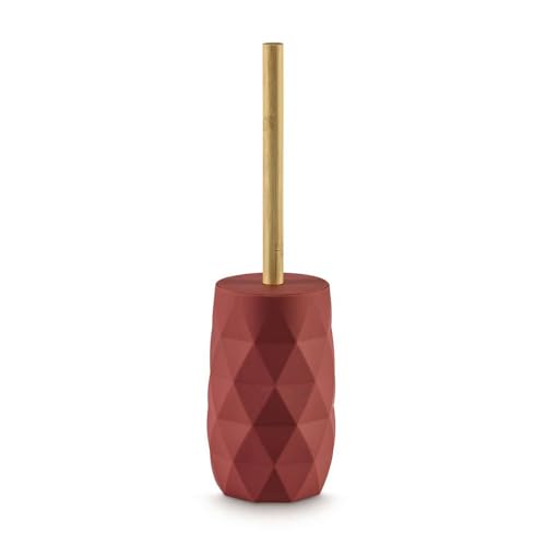 Image of Freelance Portofino ABS Toilet Cleaning Brush with Holder Stand - New Red - Hygienic Commode /Toilet Brush Cleaner Set - Compact Stand, Ideal for Cleaning Bathroom Pot /Bowl /WC - Holder Included