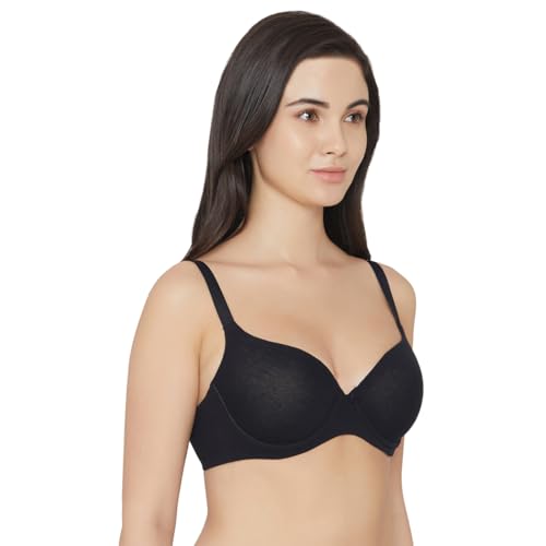 Image of Essentials Padded Wired 3 /4th Cup Everyday Wear Cotton Blend T-Shirt Bra