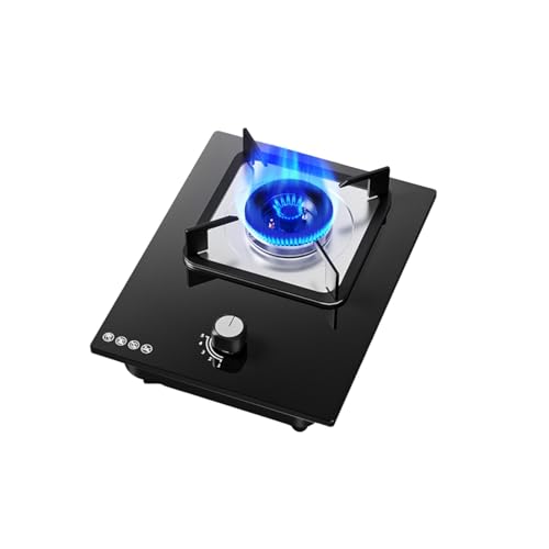 Fornello a gas con batteria e timer a scatto, accensione automatica, bruciatore singolo, fornello a propano da 5,2 kW, for campeggio in giardino(NG)