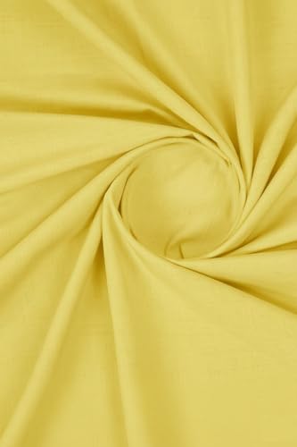 Image of Bhagalpuri Soft Dull Cotton Single Chadar | Single Thread Lightweight Odhne Wali Chadar | Top Sheet for Sleeping Summer (Lemon)