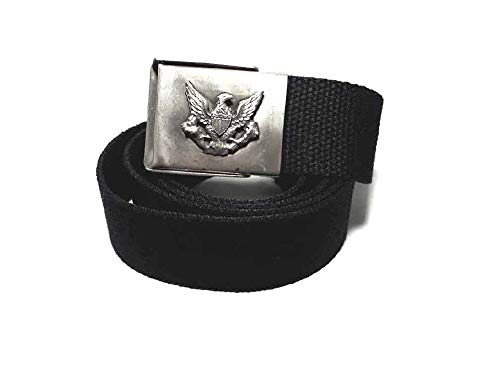 Ceinture ruban coton boucle militaire aigle à clipser ajustable 120 cm pour homme et femme