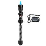 AQUANEAT Aquarium Heater, 200W Fish Tank Heater, Adjustable Submersible Water Thermostat with Digital Thermometer