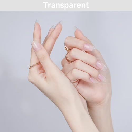 Dukasou A55 Semi Cured Gel Nail Strips, Transparent | 28 Pcs Gel Nail Strips Work With Any Uv Lamp, Salon Quality Uv Gel Nail Stickers thumb #3