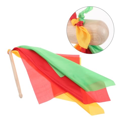 Baquetas de madera GALPADA, 1 par con cintas coloridas para tambor de cintura, danza rítmica y gimnasia artística, para todas las edades y adultos miniatura 7