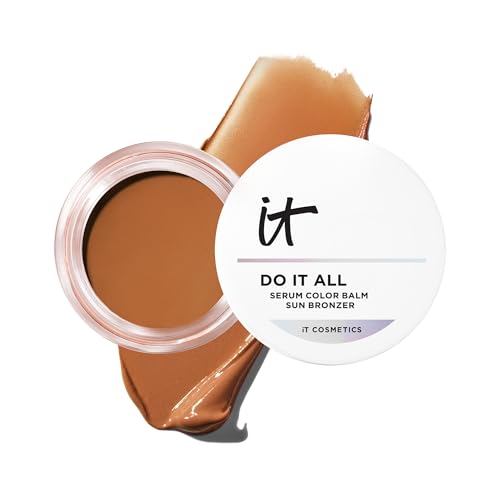 IT Cosmetics Do It All Serum Color Balm Sun Cream Blush & Bronzer Sun Bronze - Blendable & Buildable Lift Reshape All-Over Color 24HR Hydration Hyaluronic Acid Peptides & Vitamin E - 0.63 oz