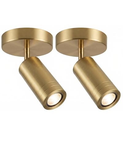 Image of GU10 Hardwired Gold Dimmable Ceiling Spotlight Indoor - Solid Copper